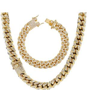 Necklace Men's 12MM 14MM 20MM Chains 18K Gold Plat